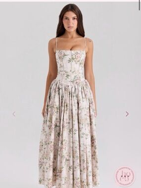 amore vintage cream dropped waist midi dress House Of CB Amore Vintage Cream Dropped Waist Midi Dress Cream Size XS / AU  6
